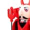 Red Wooden Devil Holding Pitch Fork Halloween Nutcracker